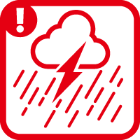 >雷雨、ゲリラ豪雨